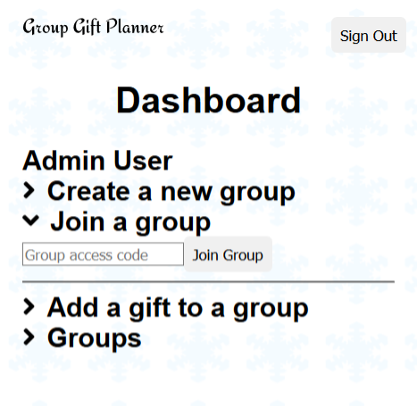 Group Gift Planner