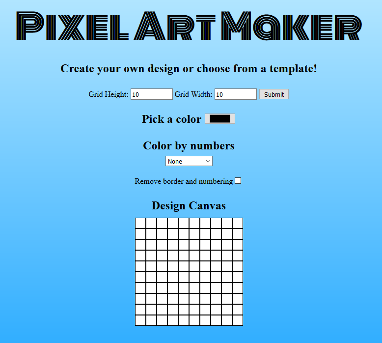 Pixel Art Maker Project